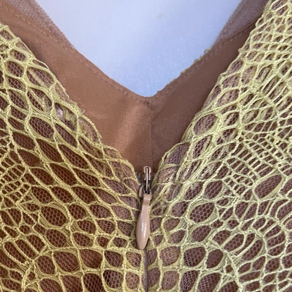 Self Yellow and Tan dress - Picture 3 of 5